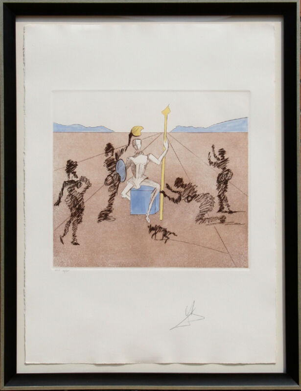 Salvador Dalí, ‘The Golden Helmet of Mandrino’, 1981, Print, Etching on Arches, RoGallery
