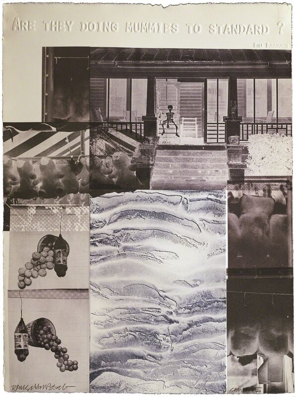 Robert Rauschenberg, ‘American Pewter with Burroughs IV’, 1981, Print, 4 color lithograph/embossing, Gemini G.E.L.