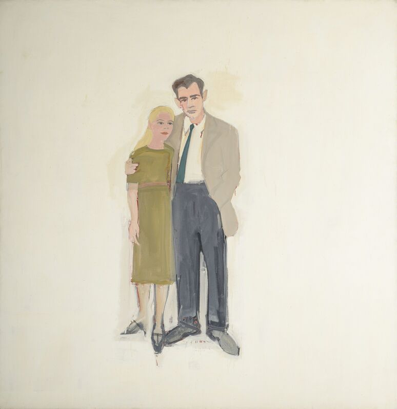 Alex Katz, ‘Irving and Lucy’, 1958, Painting, Oil on canvas, Colby College Museum of Art