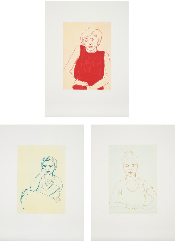 Thomas Schütte, ‘Paloma; Carla; and Gisela’, 2012, Print, Three etchings with drypoint and carborundum in colours, on wove paper, with full margins., Phillips