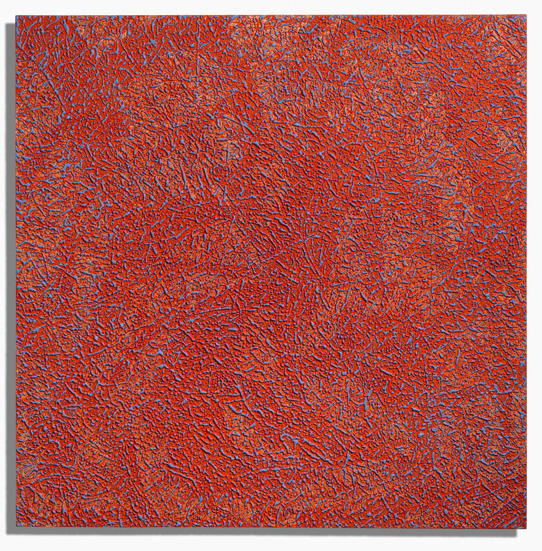 Martin Kline, ‘Big Orangeblue Allover’, 2019, Painting, Oil and encaustic on panel, Heather Gaudio Fine Art