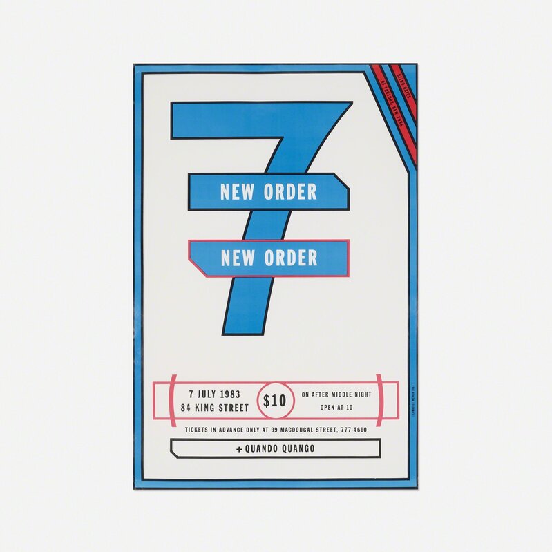 Lawrence Weiner, ‘New Order poster’, 1983, Print, Offset lithograph on paper, Rago/Wright/LAMA/Toomey & Co.