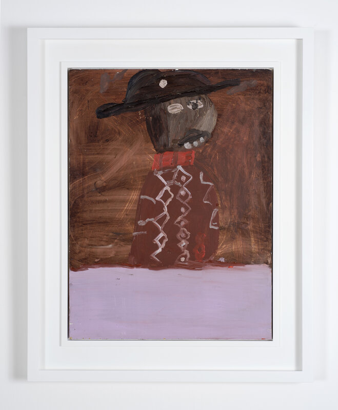 Chris Ofili, ‘Pink Baffoon’, 1991, Painting, Acrylic on board, Vigo Gallery