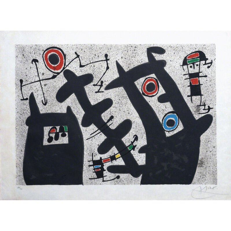 Joan Miró, ‘Le lézard aux plumes d'or, planche 4’, 1971, Print, Lithograph in colors on Japan Kochi paper, PIASA