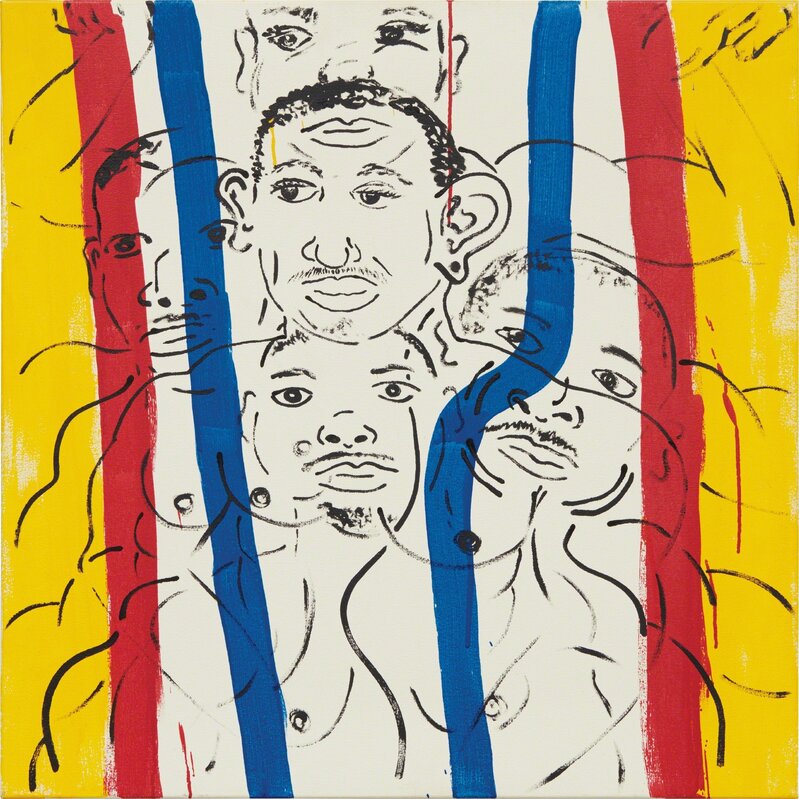 Keith Haring, ‘Red-Yellow-Blue #16 (Portrait of Adolpho)’, 1987, Painting, Acrylic on canvas, Phillips