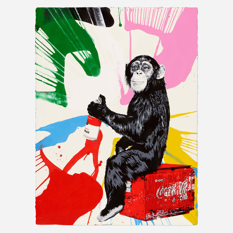 Mr. Brainwash, ‘Life is Beautiful (unique work)’, 2021, Print, Screenprint in colors with handpainting, Rago/Wright/LAMA