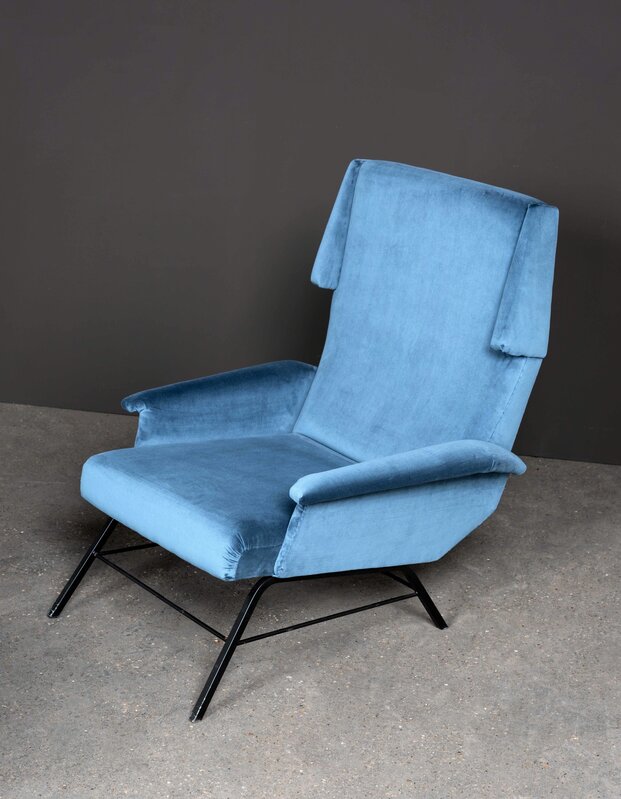 Gustavo Pulitzer, ‘Pair of armchairs’, vers 1950, Design/Decorative Art, Metal and velvet, Leclere 