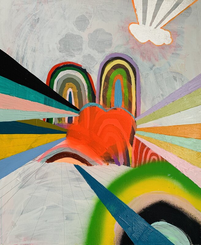 Kellianne McCarthy, ‘Holy radiation budget’, 2020, Painting, Oil, acrylic, silver leaf, InLiquid