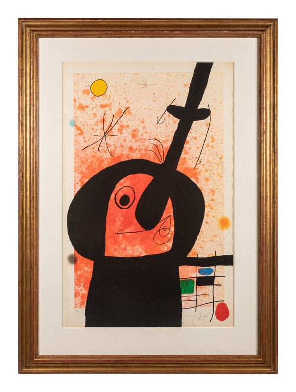 Joan Miró, ‘Le penseur puissant (The Mighty Thinker)’, 1969, Print, Etching and aquatint with carborundum in colors on Arches paper, Freeman's | Hindman