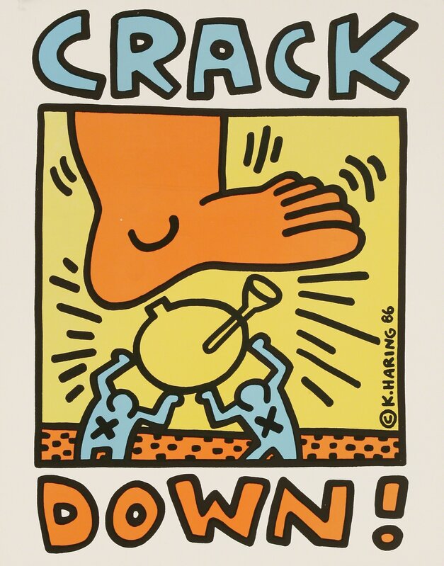 Keith Haring, ‘Crack Down’, 1986, Print, Screenprint in colours, Sworders