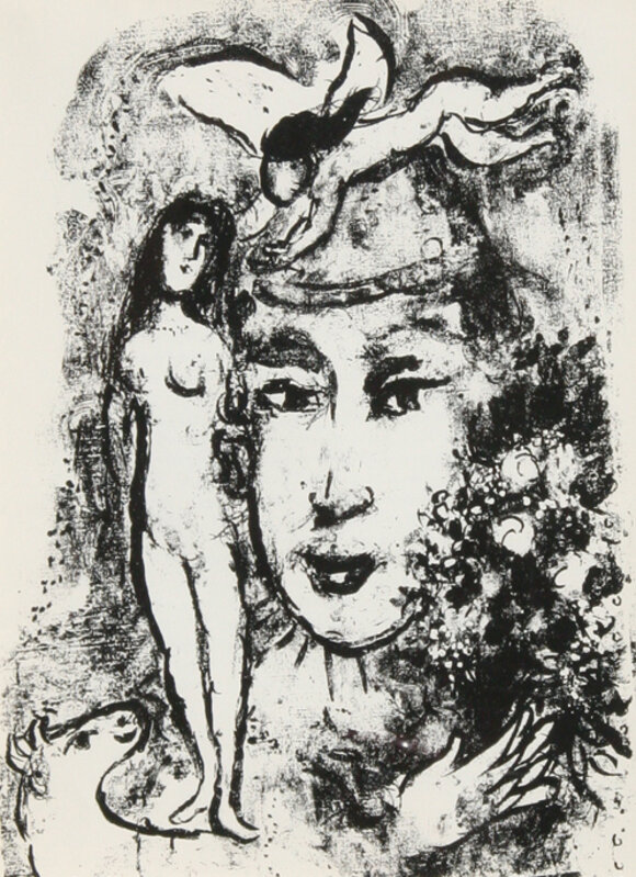 Marc Chagall, ‘Le Clown Blanc from Derrière le Miroir’, 1964, Print, Lithograph, RoGallery