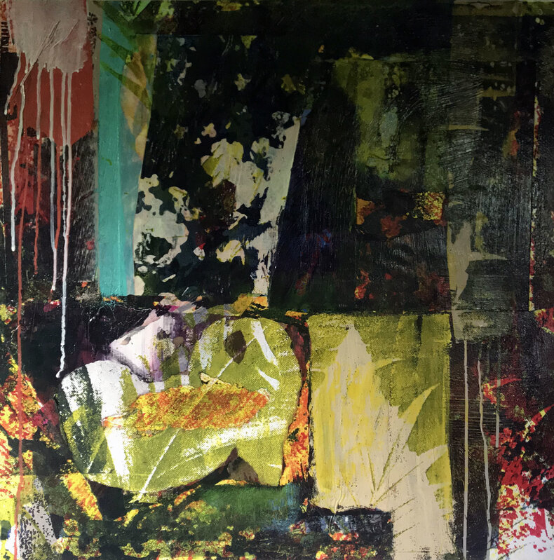 Michael Willse, ‘It's better when we pretend it's better’, 2019, Painting, Silkscreen, enamel, oil, collage on panel, Schmidt Dean Gallery