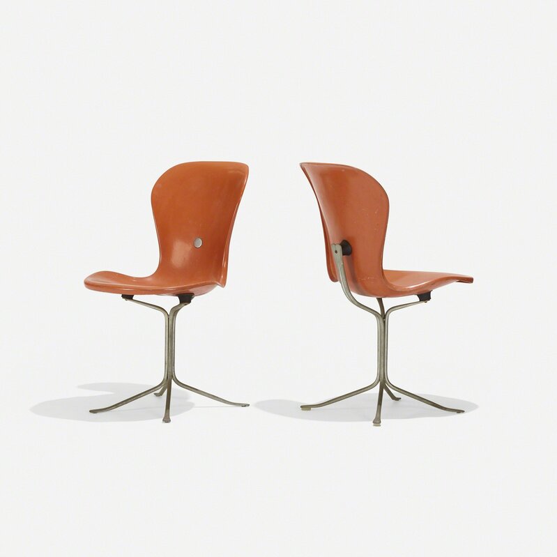 American Desk Corporation, ‘Ion Chairs, Pair’, 1962, Design/Decorative Art, Molded fiberglass, steel, rubber, Rago/Wright/LAMA/Toomey & Co.