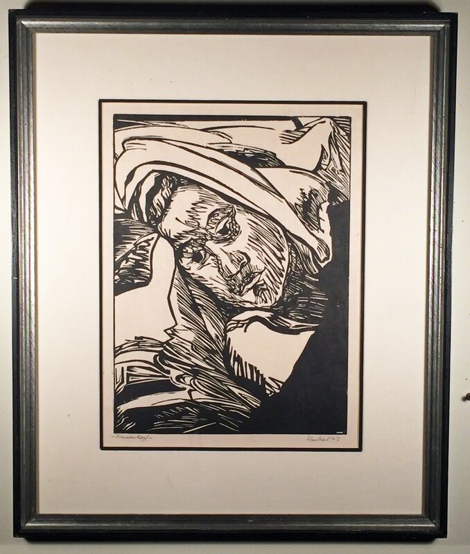 Erich Heckel, ‘FRAUENKOPF (WOMAN'S HEAD)’, 1947, Print, Woodcut, Edward T. Pollack Fine Arts