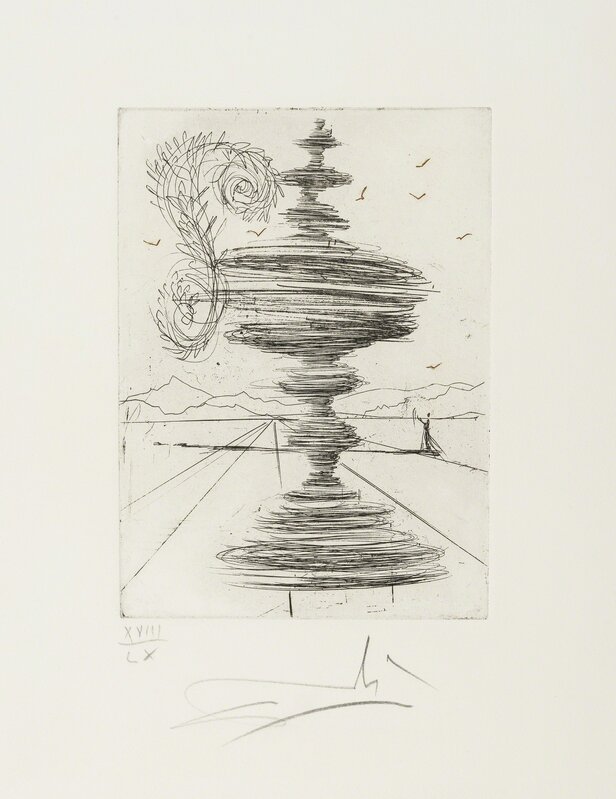 Salvador Dalí, ‘Fontaine (M&L 146a)’, 1966, Print, Etching with hand colouring in gold, Forum Auctions