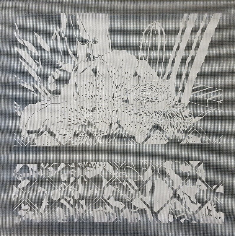 Elizabeth Ferrill, ‘Illusion #5’, 2018, Print, Rubylith screen print on wire mesh, Michael Warren Contemporary
