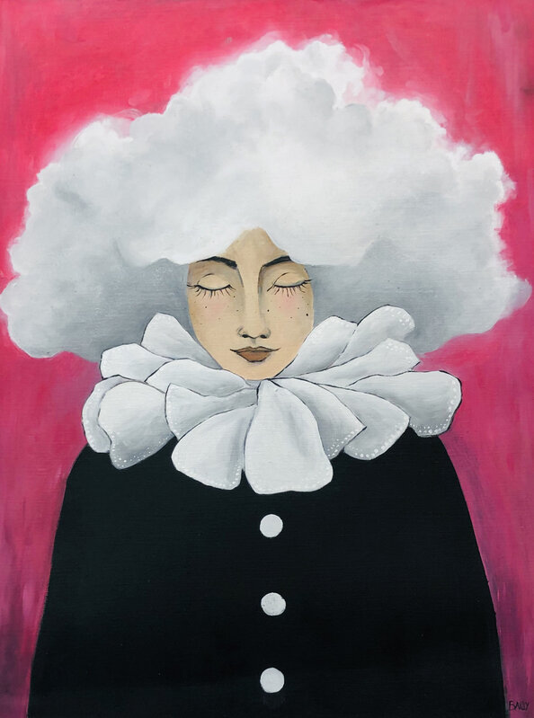 Pauline Bailly, ‘Un air de Pierrot’, 2019, Painting, Oil on paper mounted on canvas, Galerie Libre Est L'Art