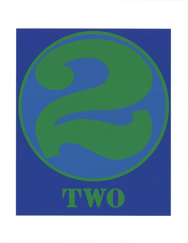 Robert Indiana, ‘Number Two Green and Blue’, 1997, Print, Serigraph, ArtWise