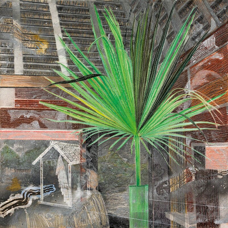Karel Nel, ‘Presence: Leaf Shrine, North Island, Seychelles’, 2014, Drawing, Collage or other Work on Paper, Charcoal, pastel and pigment on bonded fibre fabric, Strauss & Co
