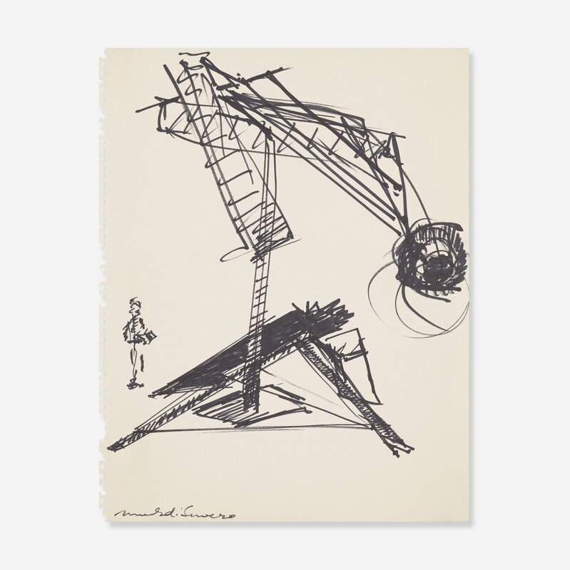 Mark di Suvero, ‘Untitled’, ca. 1981, Drawing, Collage or other Work on Paper, Marker on paper, Cavalier Ebanks Galleries
