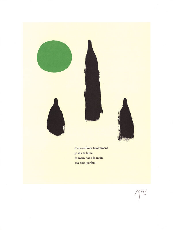 Joan Miró, ‘Illustrated Poems-"Parler Seul" VI’, 2004, Ephemera or Merchandise, Lithograph, ArtWise