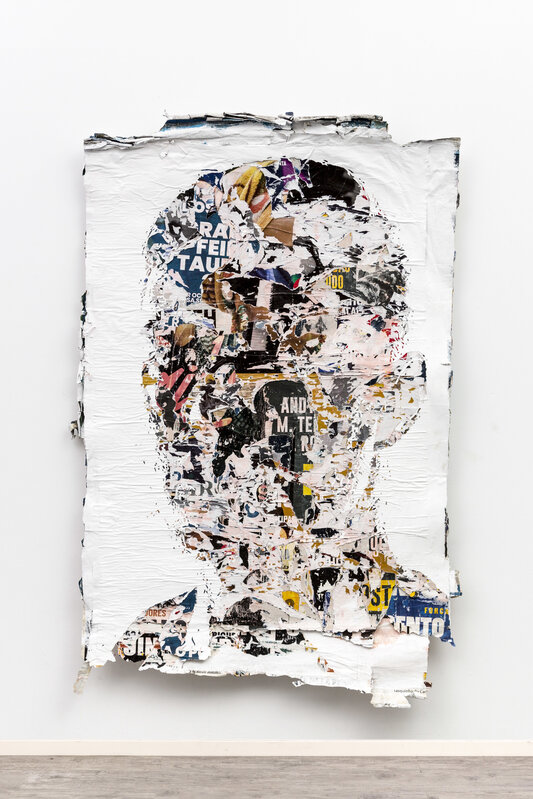 Vhils, ‘Umbra series #06’, 2020, Drawing, Collage or other Work on Paper, Hand-carved advertising posters, Danysz Gallery