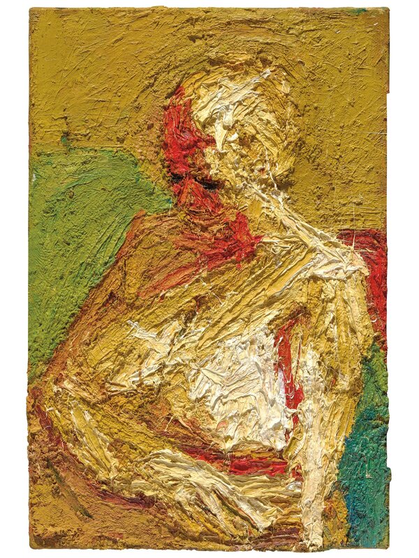Frank Auerbach, ‘E.O.W., Half-length Nude’, 1963, Painting, Oil paint on board, Tate Britain