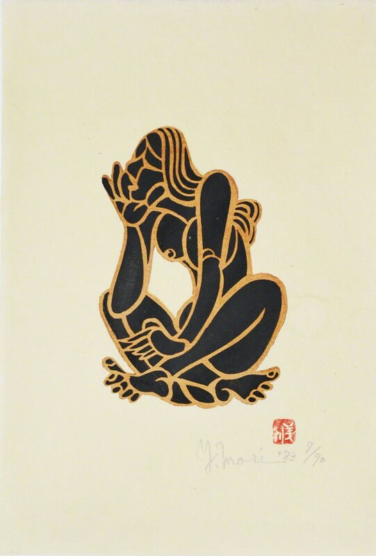 Yoshitoshi Mori, ‘Black nude (A)’, 1983, Print, Woodblock, Ronin Gallery