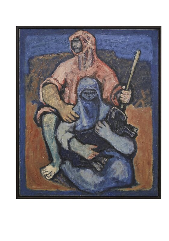 Mahmoud Hammad, ‘The Shepherds’, 1963, Painting, Oil on canvas, Barjeel Art Foundation