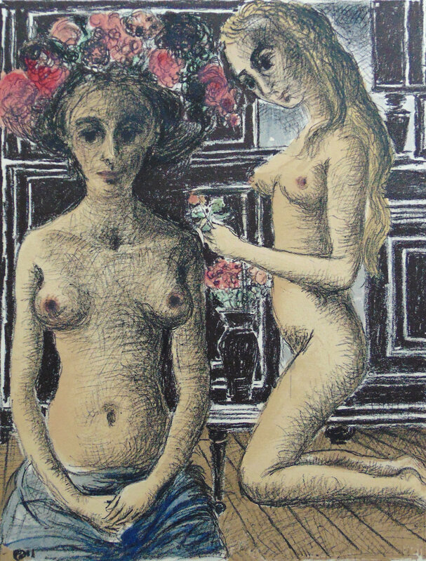 Paul Delvaux, ‘Phyrné’, 1969, Print, Original Hand Signed and Inscribed Lithograph in Colours on Arches Wove Paper, Gilden's Art Gallery