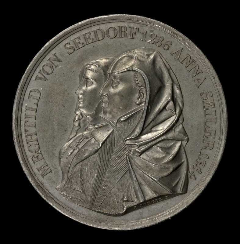 Sebastian Burger, ‘Mechtild von Seedorf and Anna Seiler [obverse]’, 1818, Sculpture, Tin alloy, National Gallery of Art, Washington, D.C.