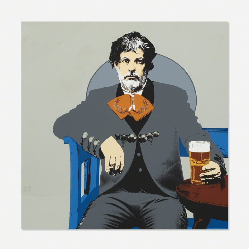 Rodney Graham, ‘A Glass of Beer’, 2005, Print, Screenprint on mirror, Rago/Wright/LAMA/Toomey & Co.