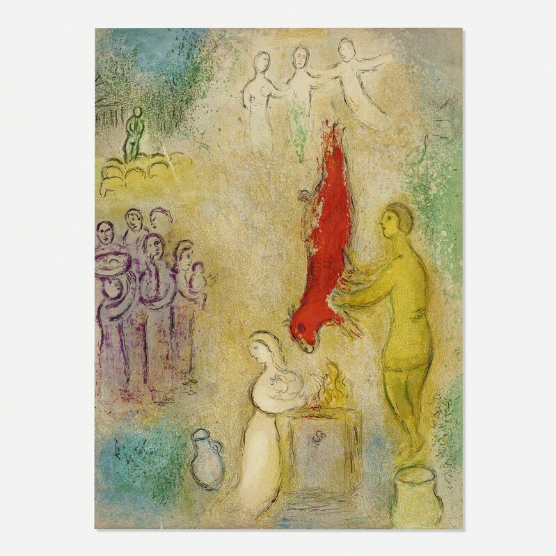 Marc Chagall, ‘Le sacrifice aux nymphes (from Daphnis et Chloe)’, 1961, Print, Lithograph on paper, Rago/Wright/LAMA
