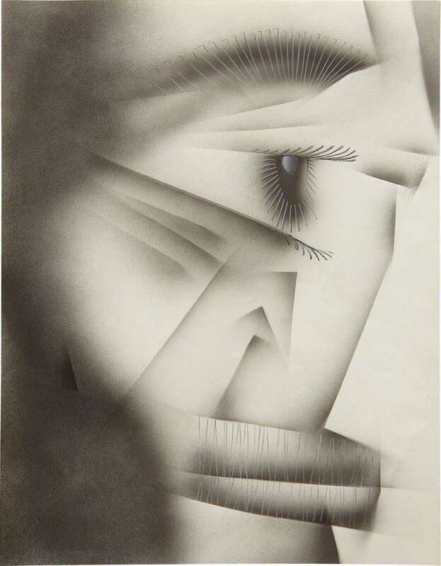 Jim Shaw, ‘Untitled’, 1981, Drawing, Collage or other Work on Paper, Airbrush and pencil on paper, Phillips