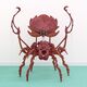 Nils Alix-Tabeling, ‘La cour des araignées paons’, 2024, Sculpture, Wood, resin, papier mâché, horse hairs, river pearls, steel, copper wire, pink quartz crystals, Public Gallery