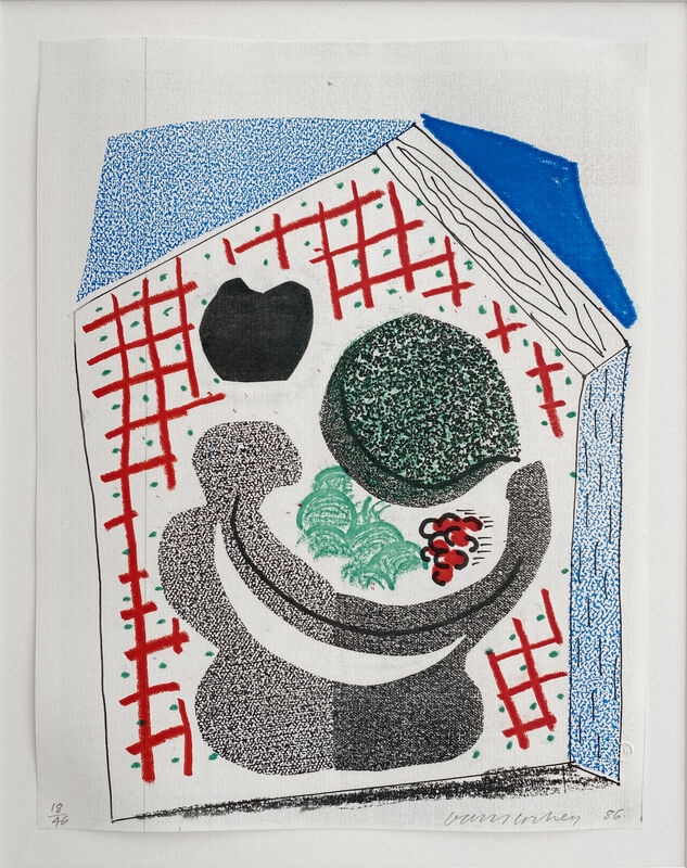 David Hockney, ‘Bowl of Fruit’, 1986, Print, Home made print on 120g Arches rag paper executed on an office colour copy machine, ARCHEUS/POST-MODERN Gallery Auction