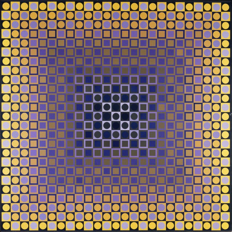 Victor Vasarely, ‘Alom (Rêve)’, 1966, Mixed Media, Collage on plywood, Louisiana Museum of Modern Art
