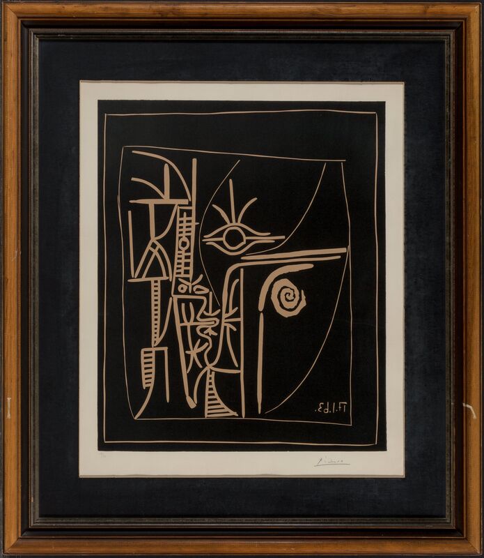 Pablo Picasso, ‘Tête’, 1963, Print, Linocut in colors on Arches paper, Heritage Auctions