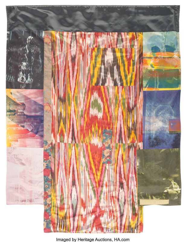 Robert Rauschenberg, ‘Samarkand Stitches III’, 1988, Print, Silkscreen and collage on fabric, Heritage Auctions