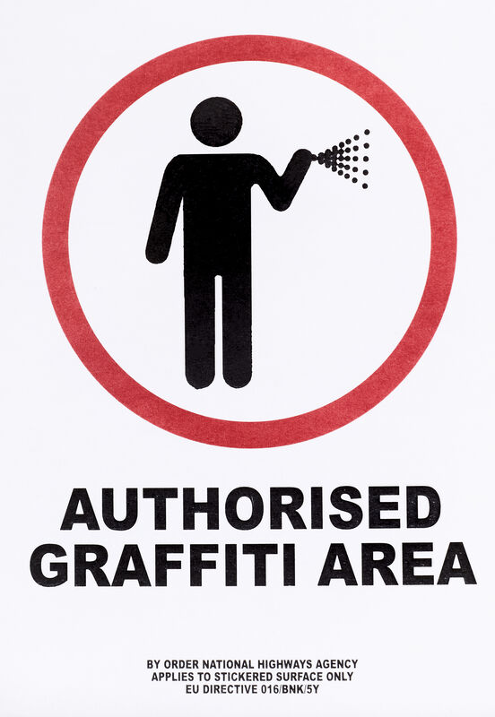 Banksy, ‘Authorised Graffiti Area’, 2003, Other, Fasson crack back paste up sticke, Tate Ward Auctions