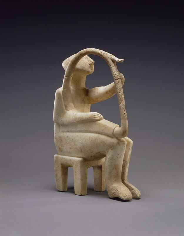 ‘Male Harp Player of the Early Spedos type’, 2700 -2300 B.C., Marble, J. Paul Getty Museum