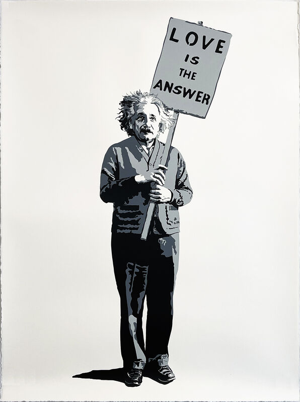 Mr. Brainwash, ‘'Love is the Answer (Einstein)'’, 2008, Print, 3-color screen print on 100% cotton, deckled edge 300gsm Archival Cotton Rag fine art paper., Signari Gallery