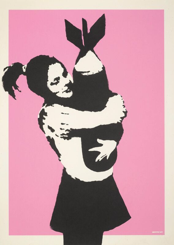 Banksy, ‘Bomb Love’, 2003, Print, 2 colors screenprint on paper with full margins, MoonStar Fine Arts Advisors