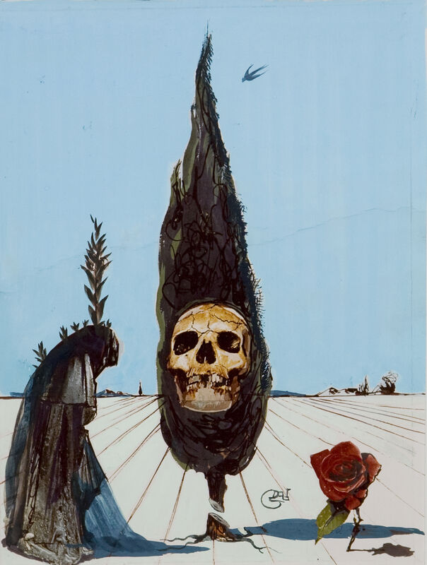 Salvador Dalí, ‘Death’, 1984, Drawing, Collage or other Work on Paper, Gouache on paper, Opera Gallery Gallery Auction