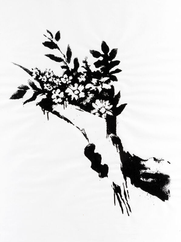 Banksy, ‘GDP Flower Thrower’, 2019, Print, Screen print on 50gsm paper, Tate Ward Auctions
