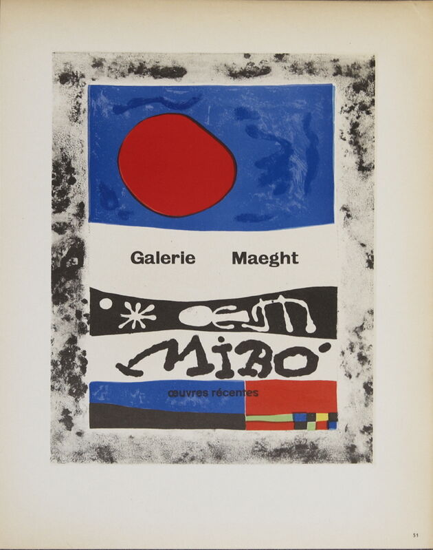 Joan Miró, ‘Galerie Maeght’, 1959, Ephemera or Merchandise, Stone Lithograph, ArtWise