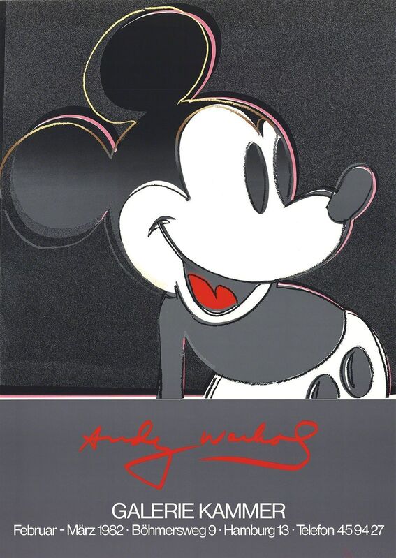 Andy Warhol, ‘Mickey Mouse, Galerie Kammer’, 1982, Ephemera or Merchandise, Offset Lithograph, ArtWise