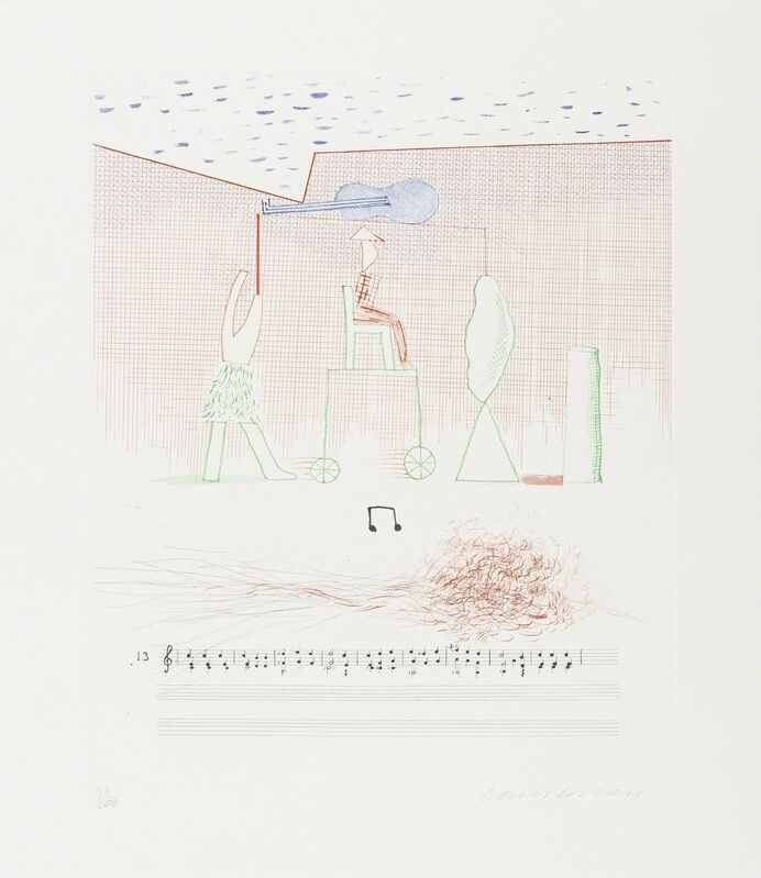 David Hockney, ‘Parade (M.C.A.Tokyo 183)’, 1976-77, Print, Etching with aquatint printed in colours, Forum Auctions