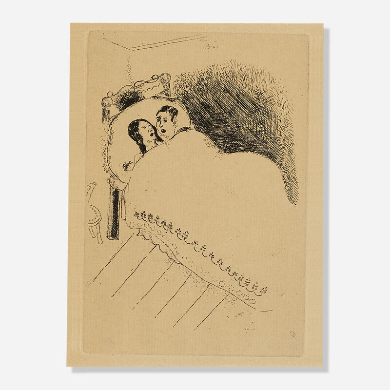 Marc Chagall, ‘Couple in Bed (from La Maternite Suite)’, 1926, Print, Etching, Rago/Wright/LAMA