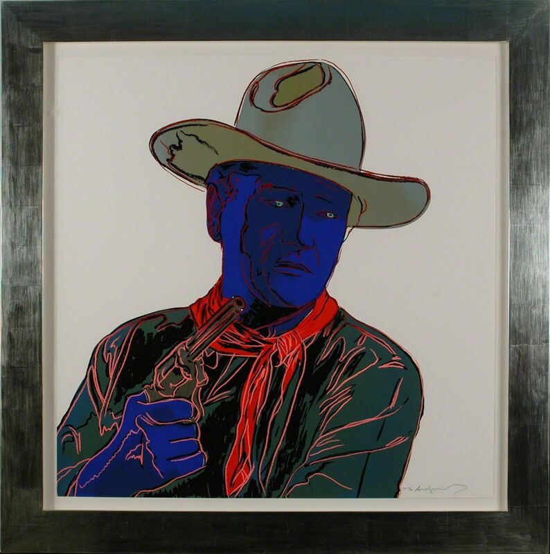 Andy Warhol, ‘John Wayne, 1986 (#377, Cowboys & Indians)’, 1986, Print, Unique trial-proof hand-signed screenprint, Martin Lawrence Galleries